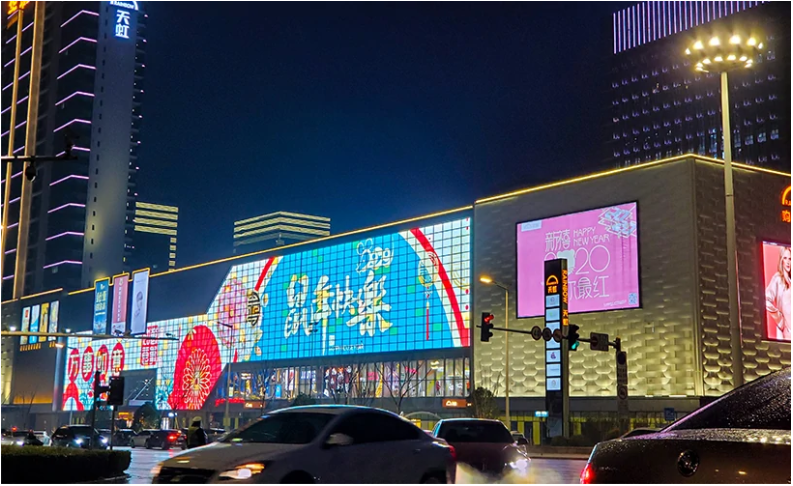 华邦瀛LED格栅屏，赋能商业广告价值最大化
